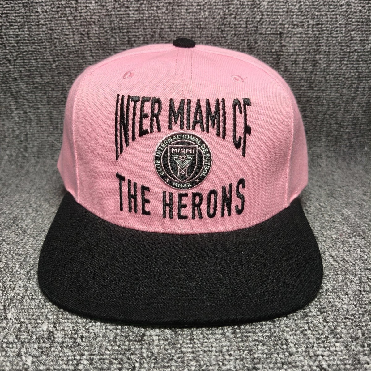 Mitchell & Ness Inter Miami CF The Herons Pink Black Snapback Cap