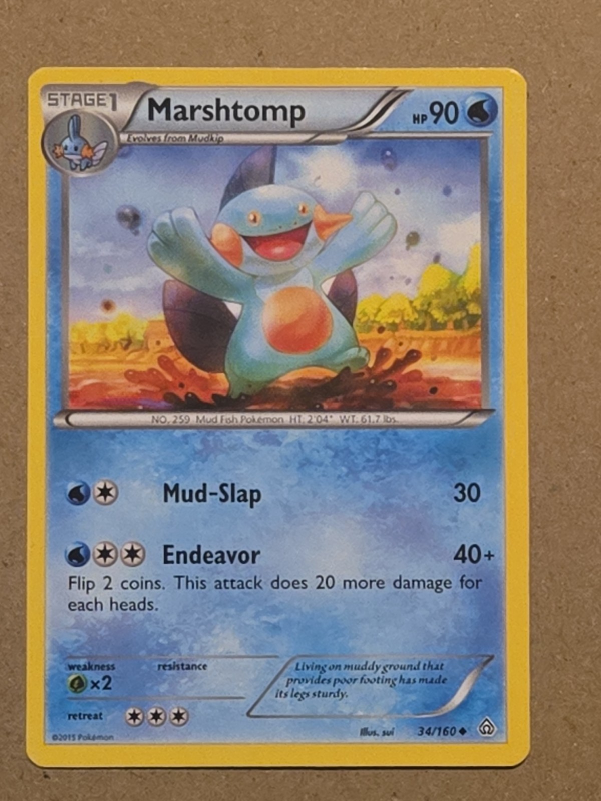 Marshtomp 34/160 XY - Primal Clash Regular Near Mint (35)
