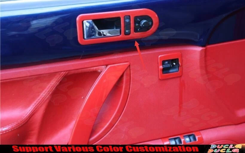 Manija de puerta interior roja brillante para Volkswagen Beetle 2006-2011 marco embellecedor 2* Foto 2 de 4