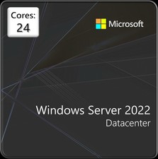 Genuine Microsoft Windows Server 2022 Datacenter - 24 Core License, DVD/COA