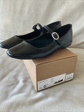 NIB JCREW Factory Mary Jane Ballet Patent Flats Black Size 6.5 128