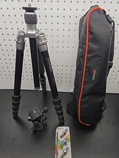 MeFoto A1350 Q1 Aluminum Fiber Roadtrip Tripod & Carry Case Red Black