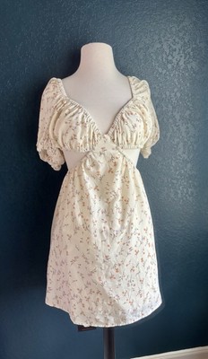 Sabo Kenny Cutout Backless Mini Dress Sz L Floral