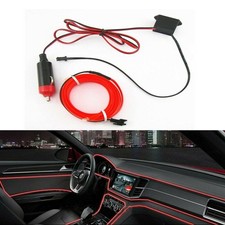 5M LED Wire Neon String Strip Lights Rope Tube Lamp Car Truck Interior Decor RED