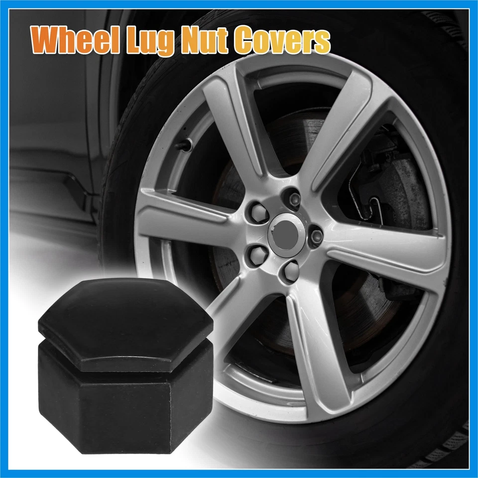 Cubierta de tuerca de rueda de 22 mm 20 piezas para Land Rover Range Rover Sport 06-13 negra nueva Foto 3 de 4