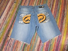 Vintage Y2K Ecko Embroidered Jorts Cut Off Jean Shorts Men's 34 36 Skater Jnco