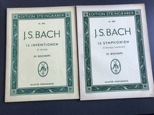 Piano Score/Bach 15 Inventions 15 Sinfonia revised by Hans Bischoff 