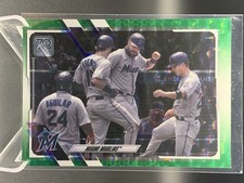 Miami Marlins 2021 Topps Series 1 136/499 Green Foil #172