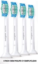X4 PACK PHILIPS SONICARE Simplyclean C1 Replacement Toothbrush Heads Teeth