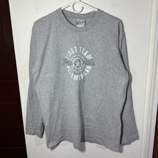 Vintage Nike First Team All American Long Sleeve Shirt Gray Mens Medium USA Made