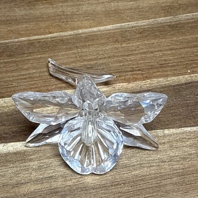 Swarovski Crystal Figurine, Light Yellow Orchid, (200280) 3'' Super Clean No Box