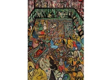 Vibrant Cultural Scene Wall Art Poster - Rich Colorful Design