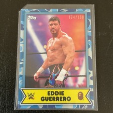 Topps 2025 WWE x BAPE Eddie Guerrero #25 Blue Camo Serial Numbered #124/150