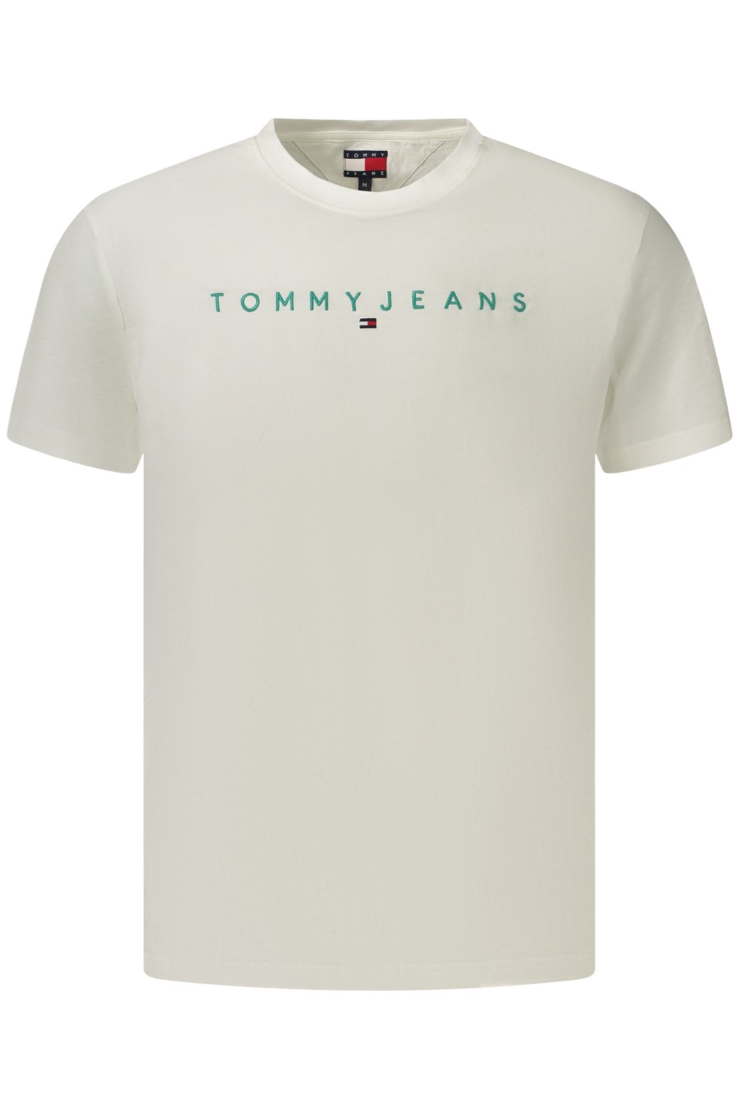 Tommy Hilfiger Uomo Beige Linear Logo M - T Shirt - Immagine 2
