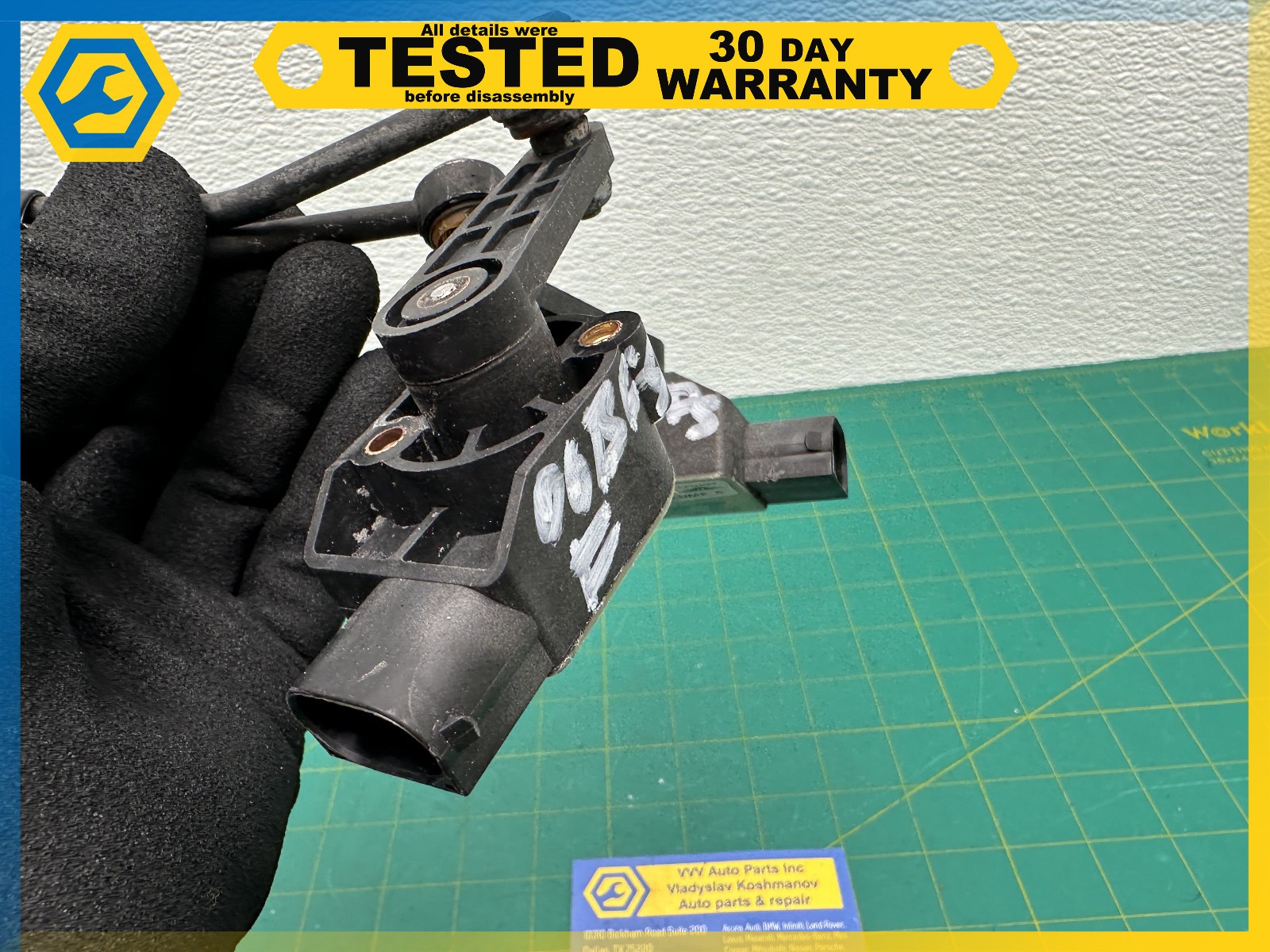 06-12 BENTLEY Flying Spur FRONT LEFT RIGHT SUSPENSION LEVEL HIGHT SENSOR SET OEM