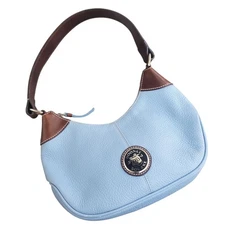 Dooney & Bourke Vintage Light Blue Cresent Shoulder Bag