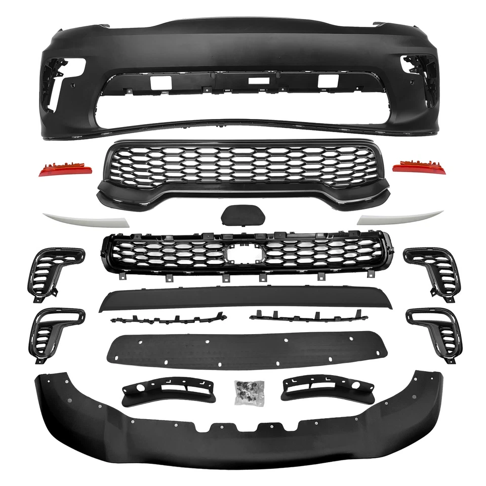 Kit de carrocería de parachoques delantero estilo SRT para Dodge Durango Hellcat 2011-2020 a 2021-2024 Foto 2 de 4