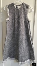 T by Alexander Wang Frayed-Edge Marled Knit Dress