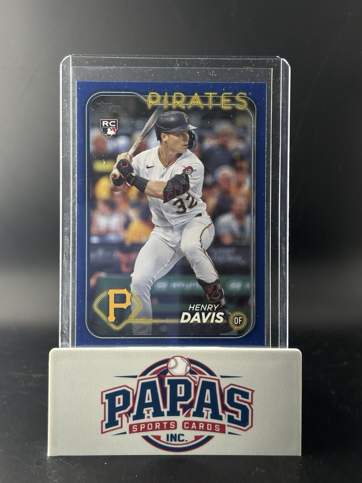 Henry Davis 2024 Topps Series 1 #295 Royal Blue Parallel (RC) - Pirates