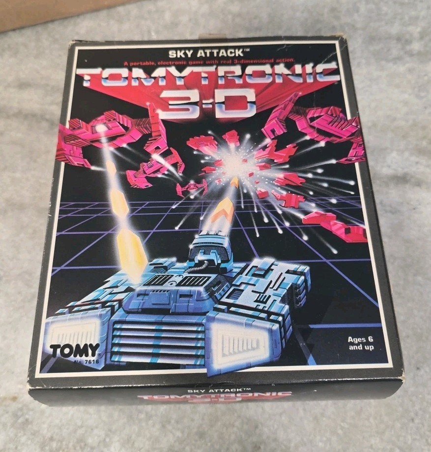 Tomytronic 3D Sky Attack Vintage Game - Boxed Not Working VHTF
