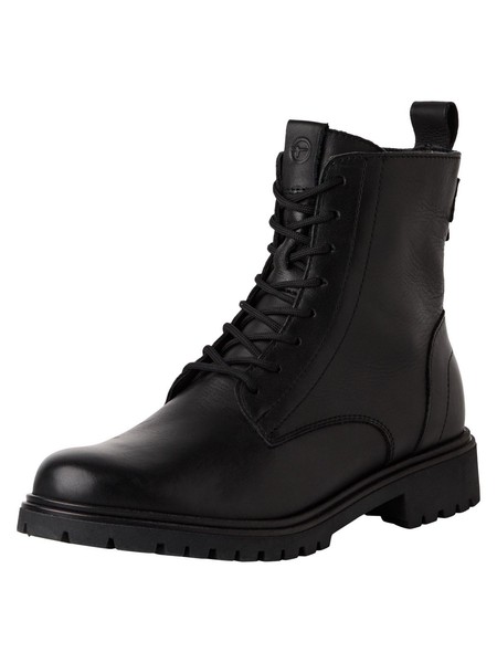 Damen Boots Tamaris Leder Schwarz 38 EU Stiefel Schuhe FußBekleidung-image