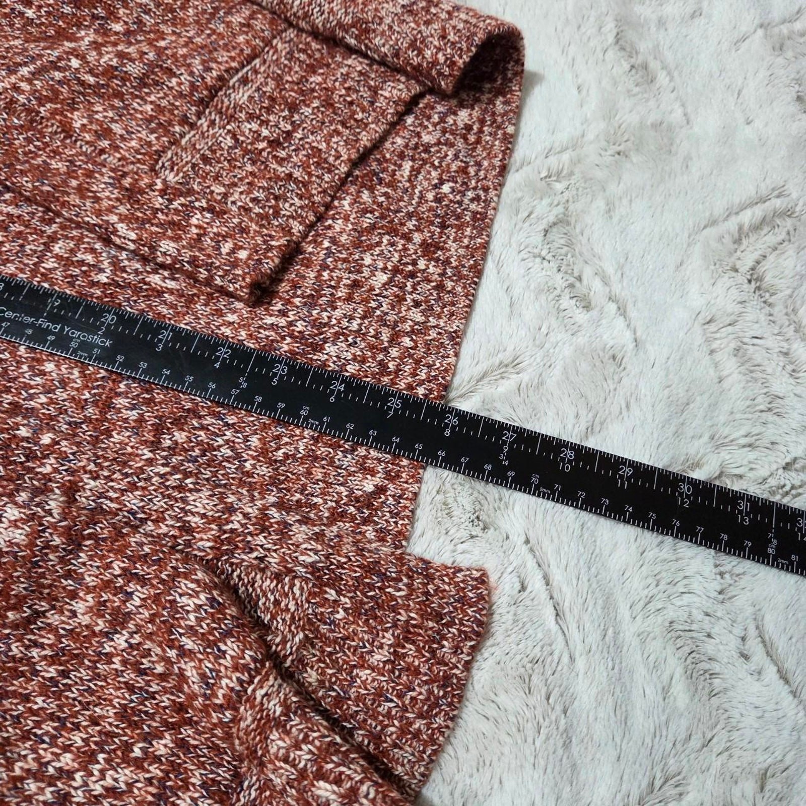 Universal thread marled yarn open front knit card… - image 6