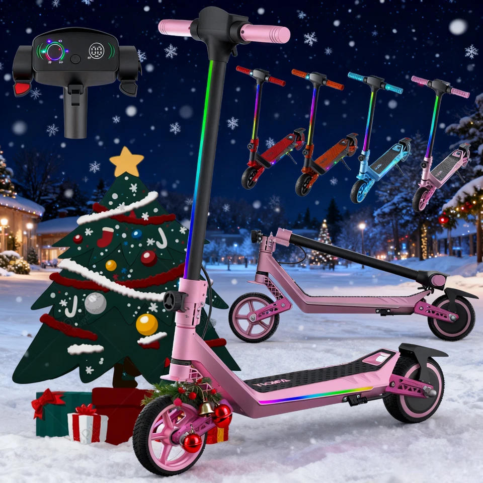 YIQIFA U8 Elektroroller für Kinder 16 km/h 6,5 Zoll Klappbar Mit LED ab 6 Jahren