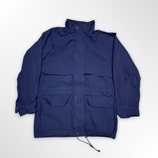 Vintage Eddie Bauer Gore-Tex Jacket Men's Medium Navy Blue Waterproof Shell