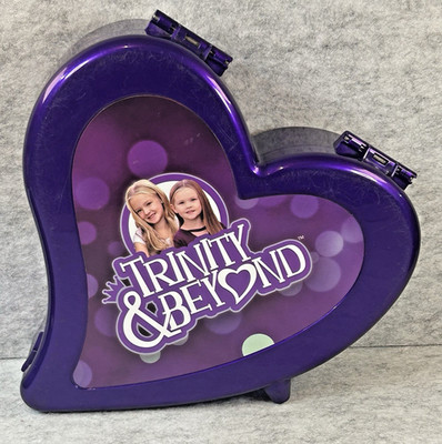 Trinity And Beyond Heart Mystery Jewelry Box w/ Mirror 11'' - Purple - CASE ONLY