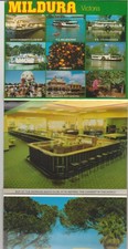 MILDURA VICTORIA 34 SCENES +MURRAY RIVER FLAG INFO NUCOLORVUE FOLDOUT POSTCARD