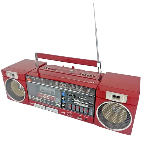 Vintage JVC PC-70 Stereo AM/FM/SW1/SW2 Cherry RED Radio Cassette Boombox READ