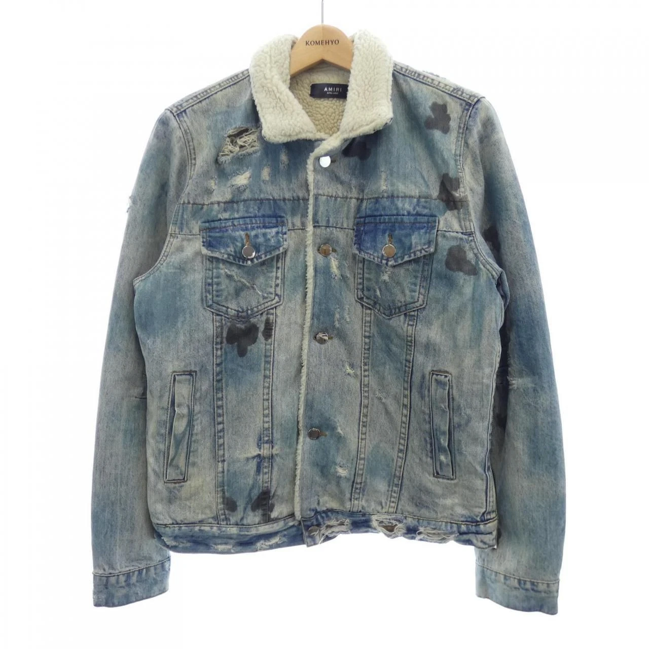 Giacca uomo Amiri AMIRI denim taglia XL blu cotone capospalla dal Giappone buona