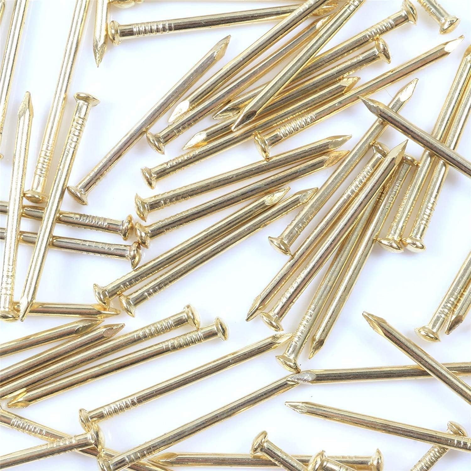 SISI UK�� 100x Brass Wall Pins 25mm Panel Wire Hanging Photos/Art/Picture F