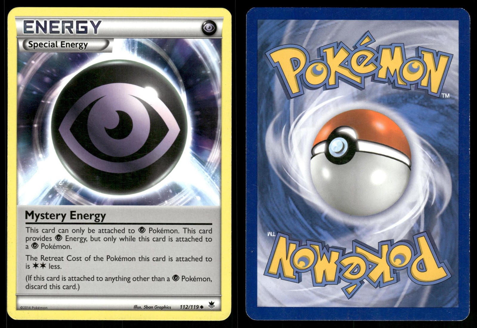 Mystery Energy 112 MODERATELY PLAYED Phantom Forces 119 Pokemon