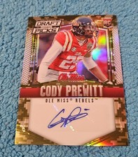 2015 Prizm Draft Picks Cody Prewitt Ole Miss Camo Rookie Autograph 148/199 #168