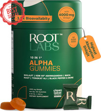 10-in-1 Alpha Gummies 4000mg Shilajit KSM-66 Ashwagandha Maca Tongkat 60 Pack