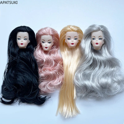 Blue Eye Wavy Curls Hair Doll Head für 11,5'' Puppenköpfe Vintage Face Mold 1/6