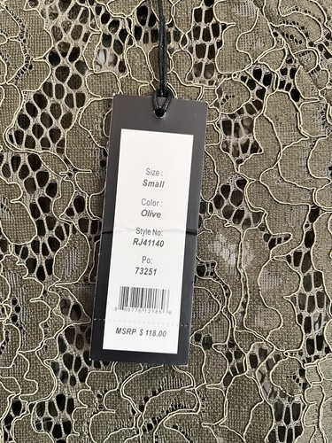 Woman’s New Romeo +Juliet Khaki Lace Top With Peplum Frill Size Small - Picture 6 of 6
