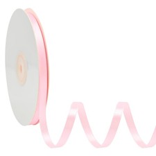 Double Face Pink Satin Ribbon 1/4 Inch x 50 Yards Polyester Fabric Crafts