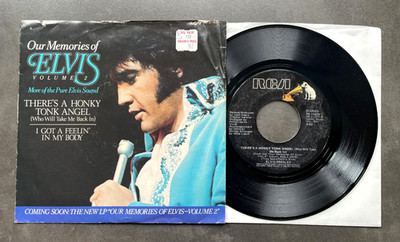 7'' Elvis Presley - There's A Honky Tonk Angel - US RCA w/ Pic