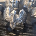 Set of 8 3D PLA Printed Silver-Tone Napkin Rings And A Silver Eagle Wall Decor — photo 3