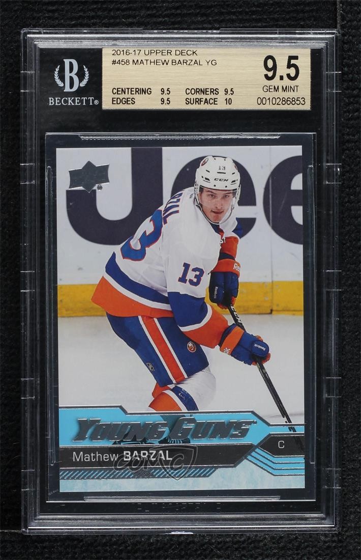 2016-17 Upper Deck Young Guns Mathew Barzal #458 BGS 9.5 GEM MINT ib6