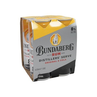 Bundaberg Original Rum & Cola Distillers' Serve Can 8.0 % vol.