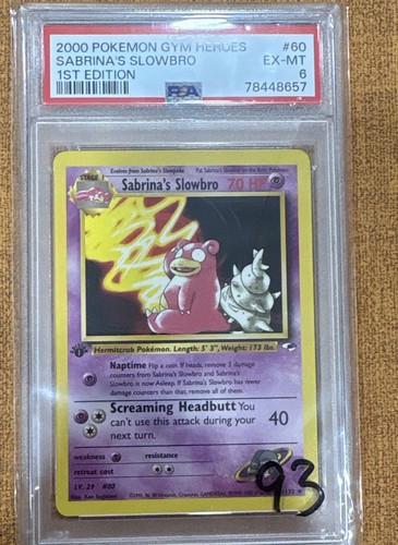 Sabrina's Slowbro (1st Edition) graded PSA 6 for sale on eBay