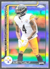 2025 Topps Chrome DK Metcalf Refractor #254 Pittsburgh Steelers BW10