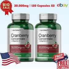 Horbaach Cranberry Concentrate Extract Pills  Vitamin C 30,000mg, 120 CT, 2PK