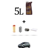 Hoffcar Servicekit 4 Filter Und 5L ÖL FüR Fiat Punto II 1.9 D 44Kw Ab 1999