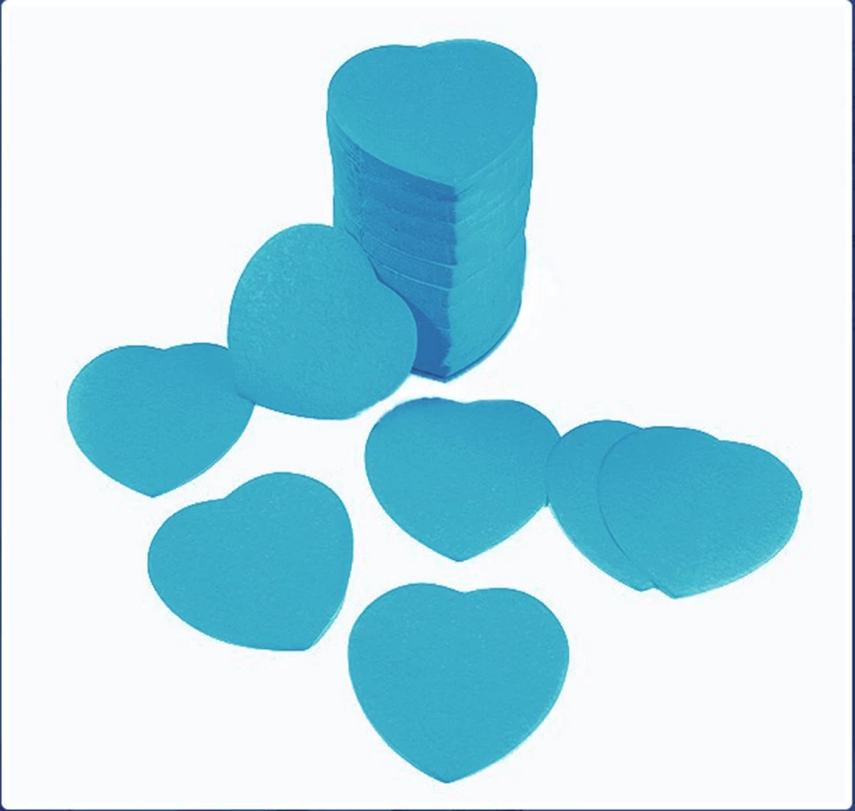 LOT DE 32 TUBES DE 100gr DE CONFETTIS CŒUR EN PAPIER DE 5,5cm POUR MARIAGE - Photo 3/4