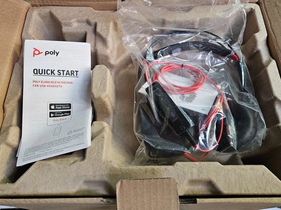 Plantronics Poly Elara 60 E For Blackwire w/ Blackwire 5220 Headset 212950-041 - Image 4 of 4