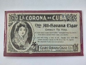 Vintage Advertising Claro Havana Cigar Co. Jacksonville FL